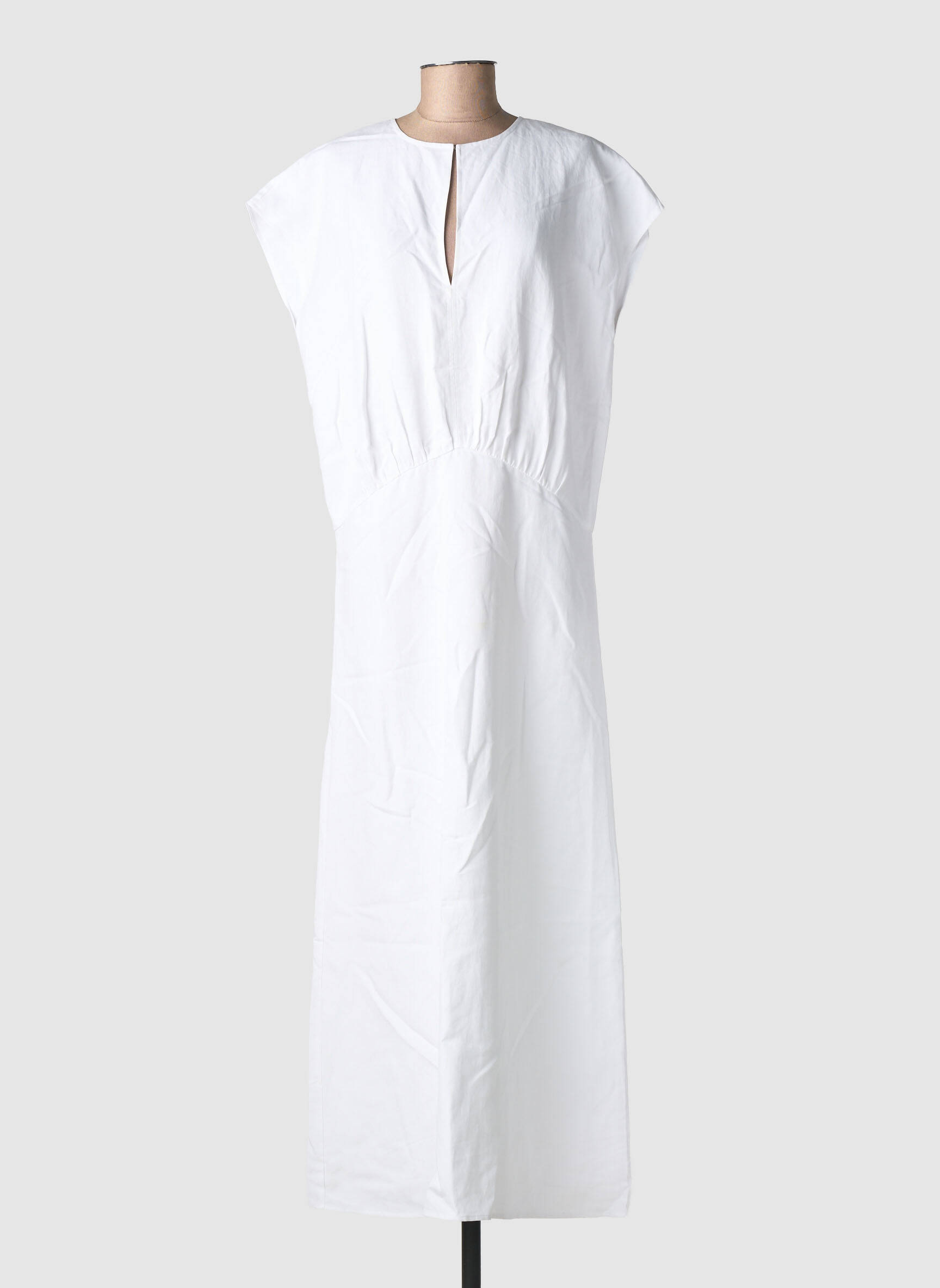 Rochie lungă mâneci scurte mâneci scurte alb SAMSOE & SAMSOE femeie