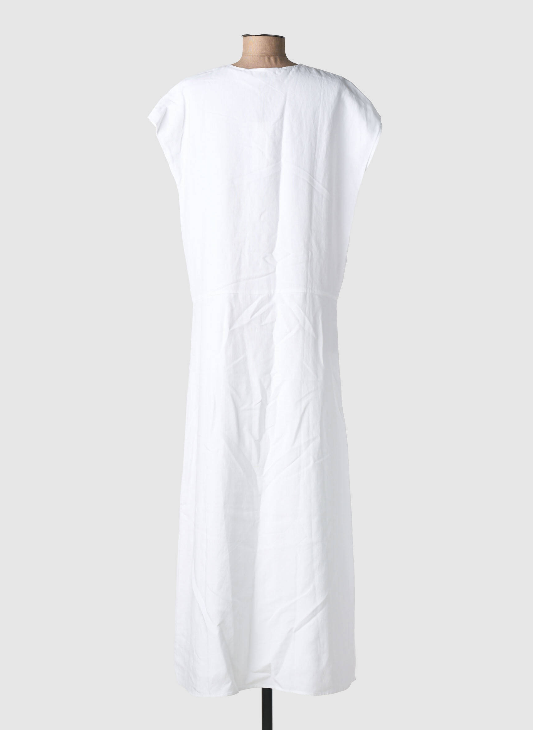 Rochie lungă mâneci scurte mâneci scurte alb SAMSOE & SAMSOE femeie