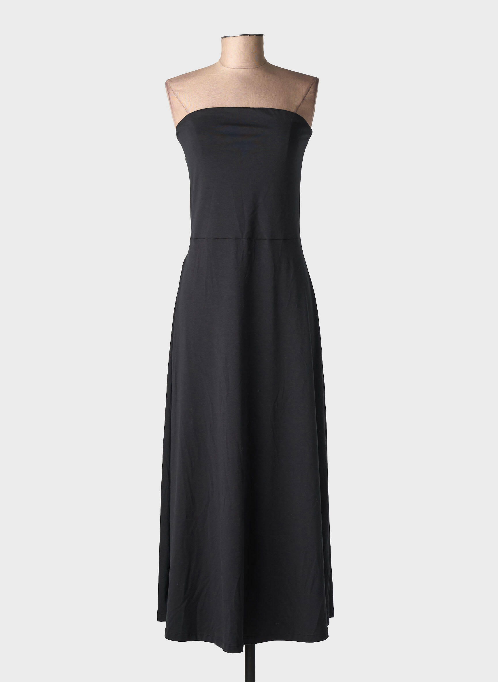 Rochie lungă fără mâneci fără mâneci negru BELIZA femeie