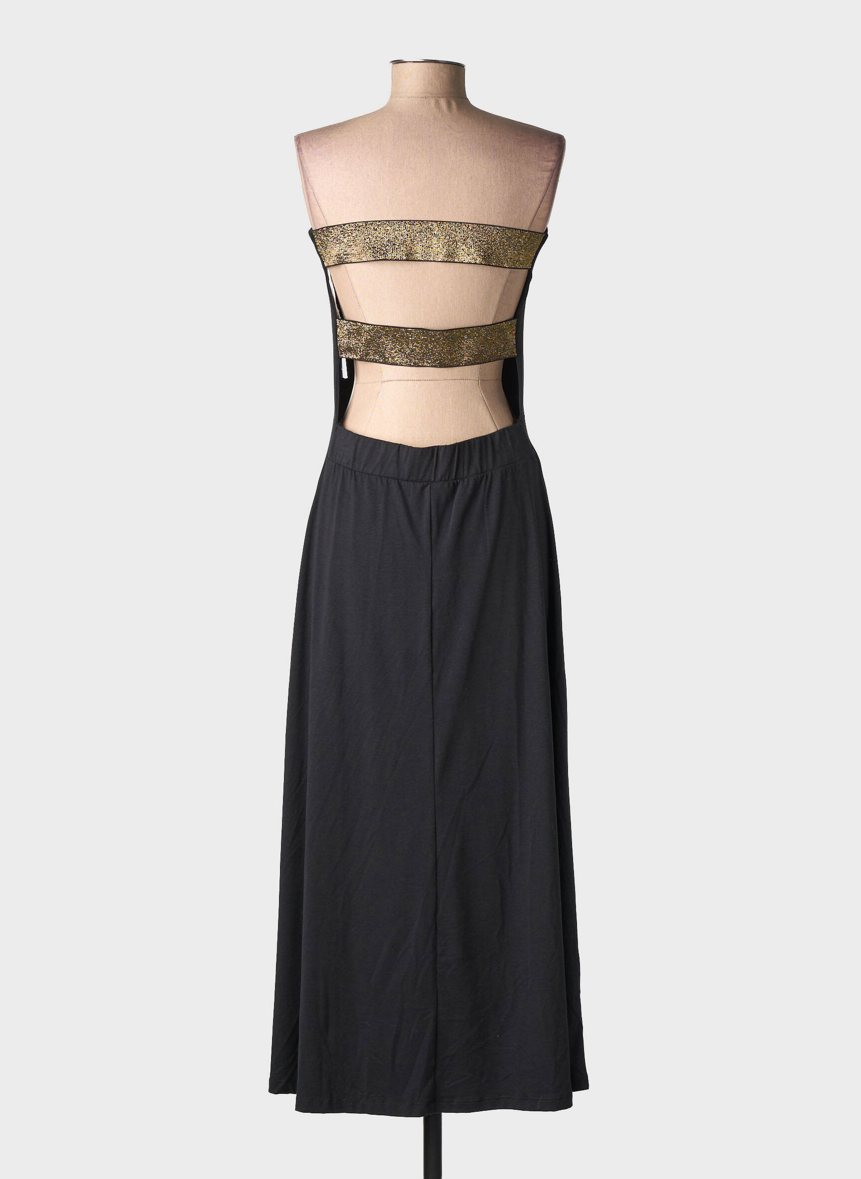 Rochie lungă fără mâneci fără mâneci negru BELIZA femeie