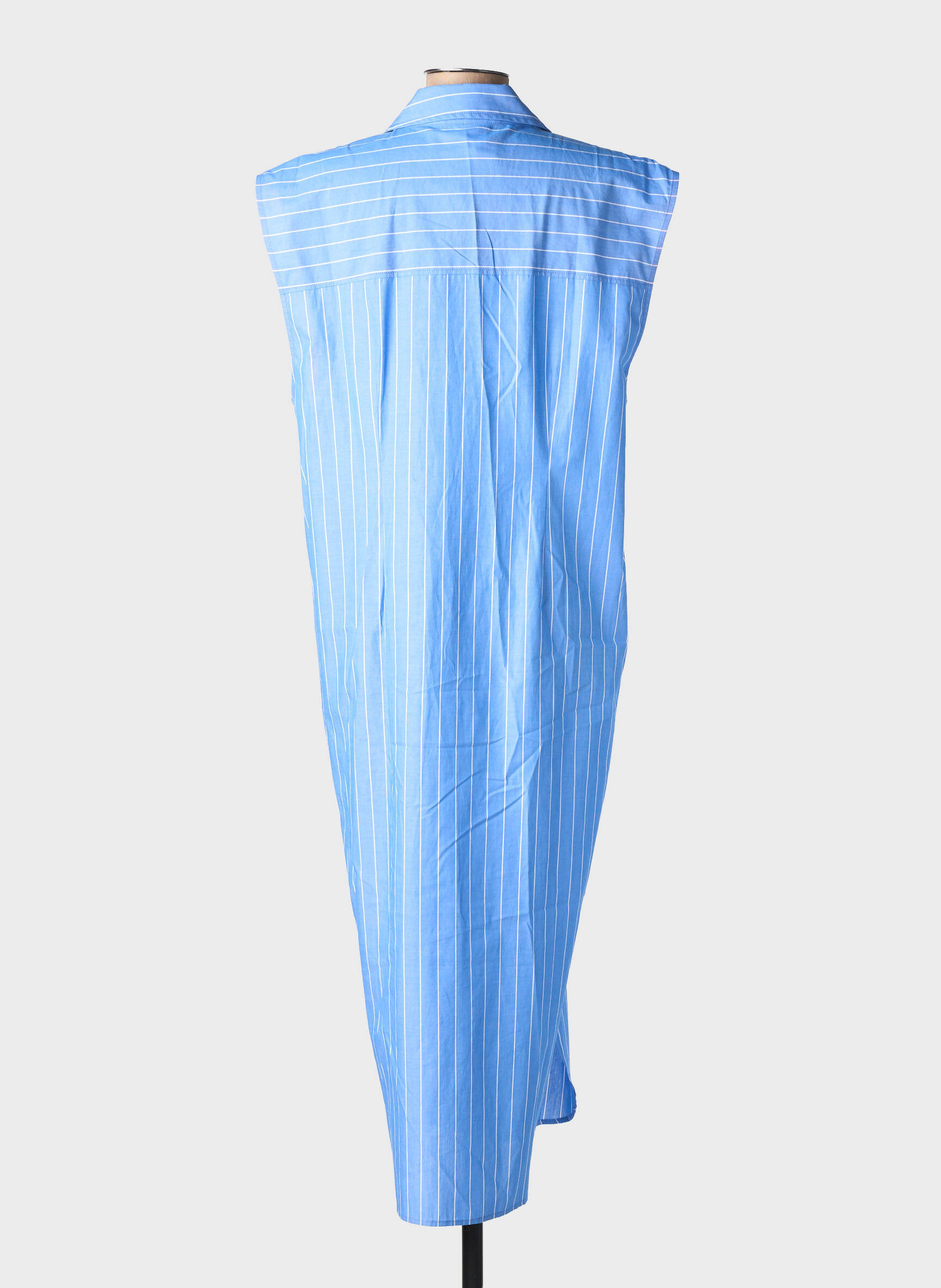 Rochie lungă mâneci scurte mâneci scurte albastru LES FELICITES femeie