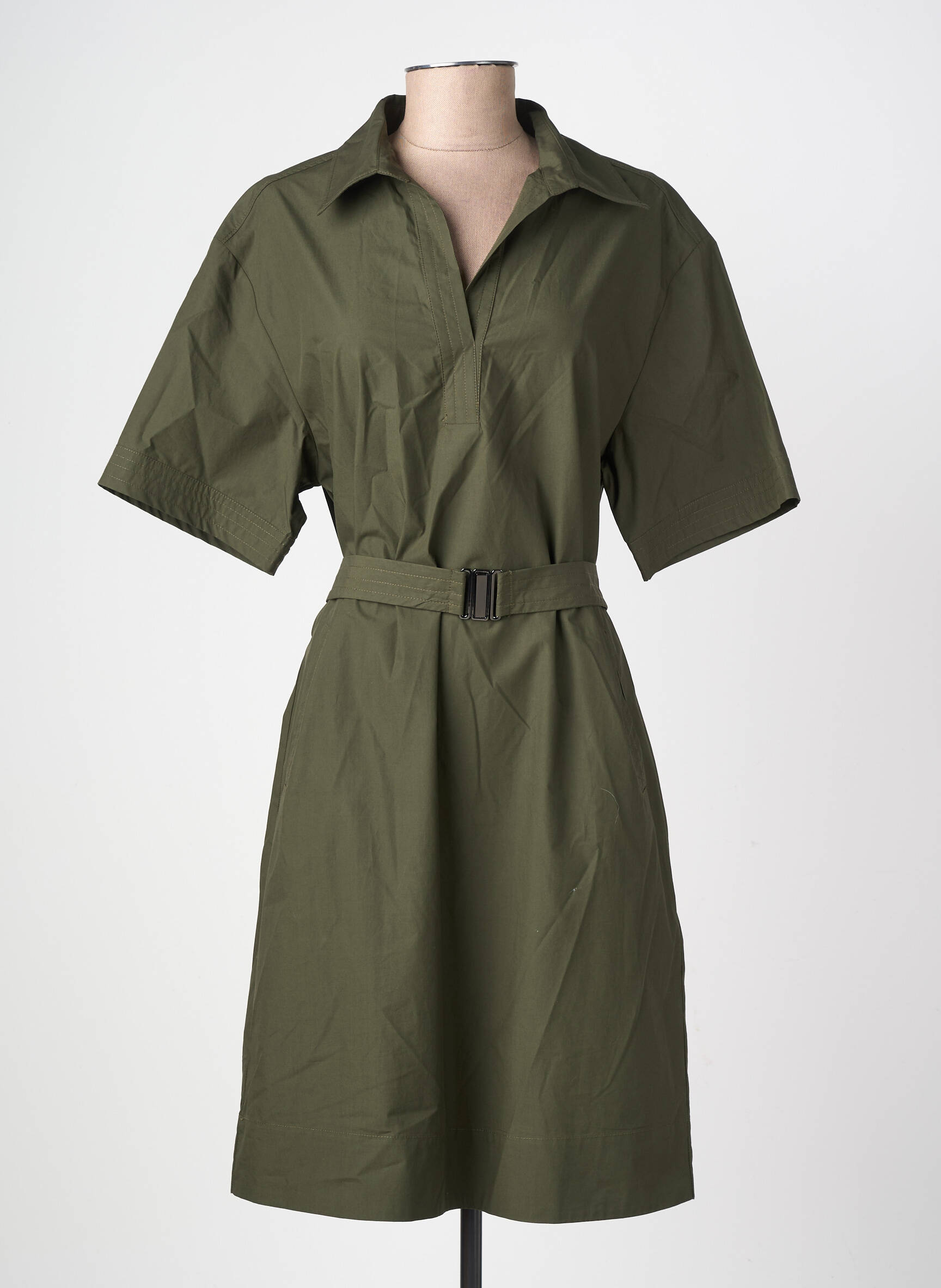 Rochie midi mâneci scurte mâneci scurte verde GERARD DAREL femeie