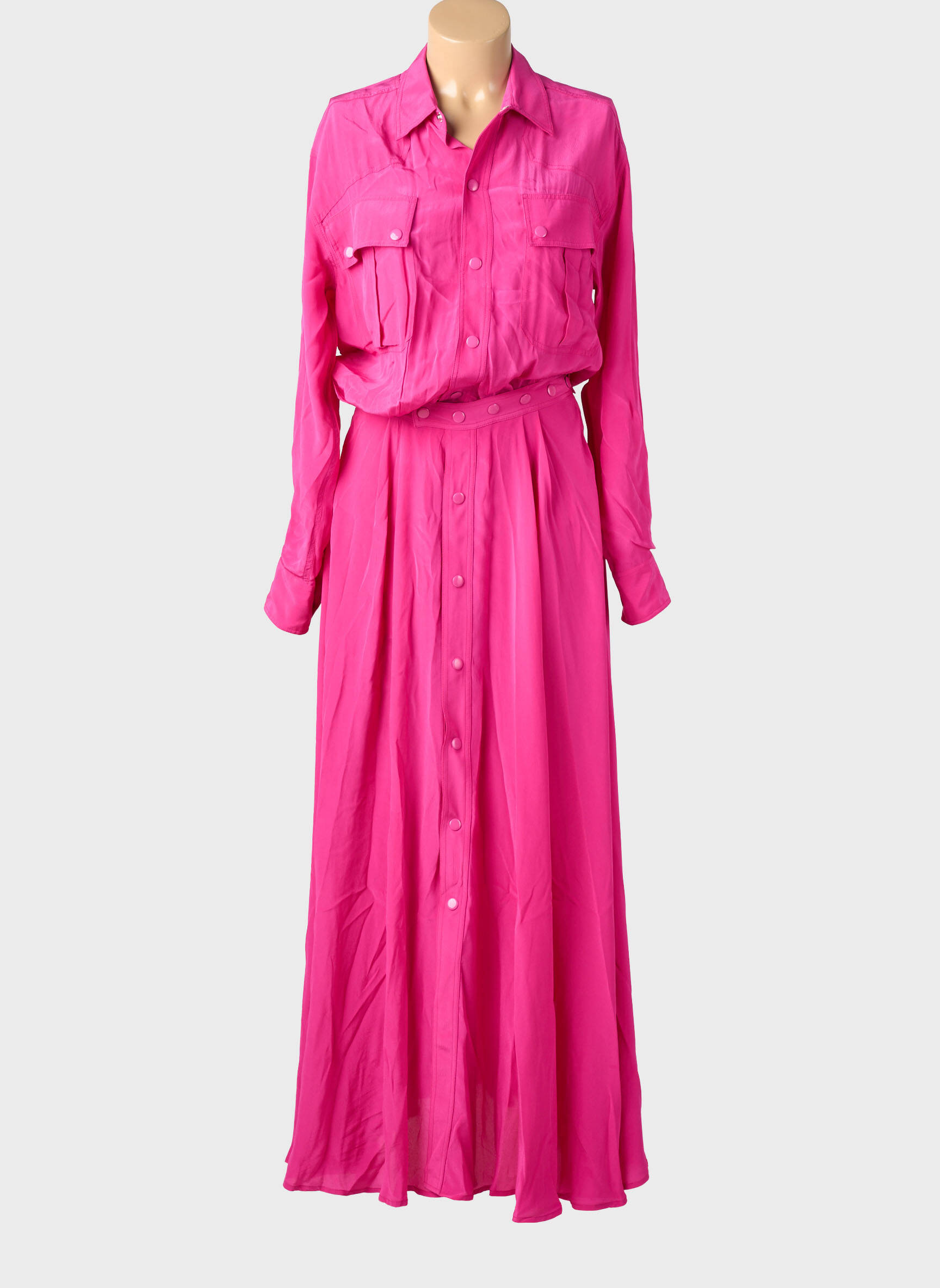 Rochie lungă mâneci lungi mâneci lungi roz ESSENTIEL ANTWERP femeie
