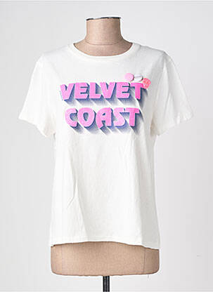 Tricou croială dreaptă mâneci scurte alb NEWTONE femeie
