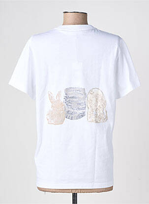 Tricou croială dreaptă mâneci scurte alb GANNI femeie