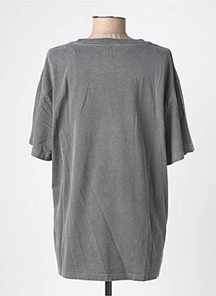 Tricou croială dreaptă mâneci scurte gri NEWTONE femeie