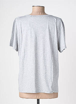 Tricou croială dreaptă mâneci scurte gri RAILS femeie