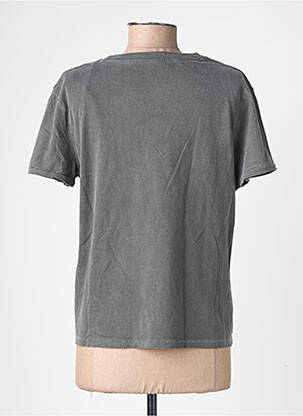Tricou croială dreaptă mâneci scurte gri NEWTONE femeie