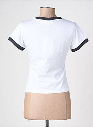 Tricou croială dreaptă mâneci scurte alb GANNI femeie