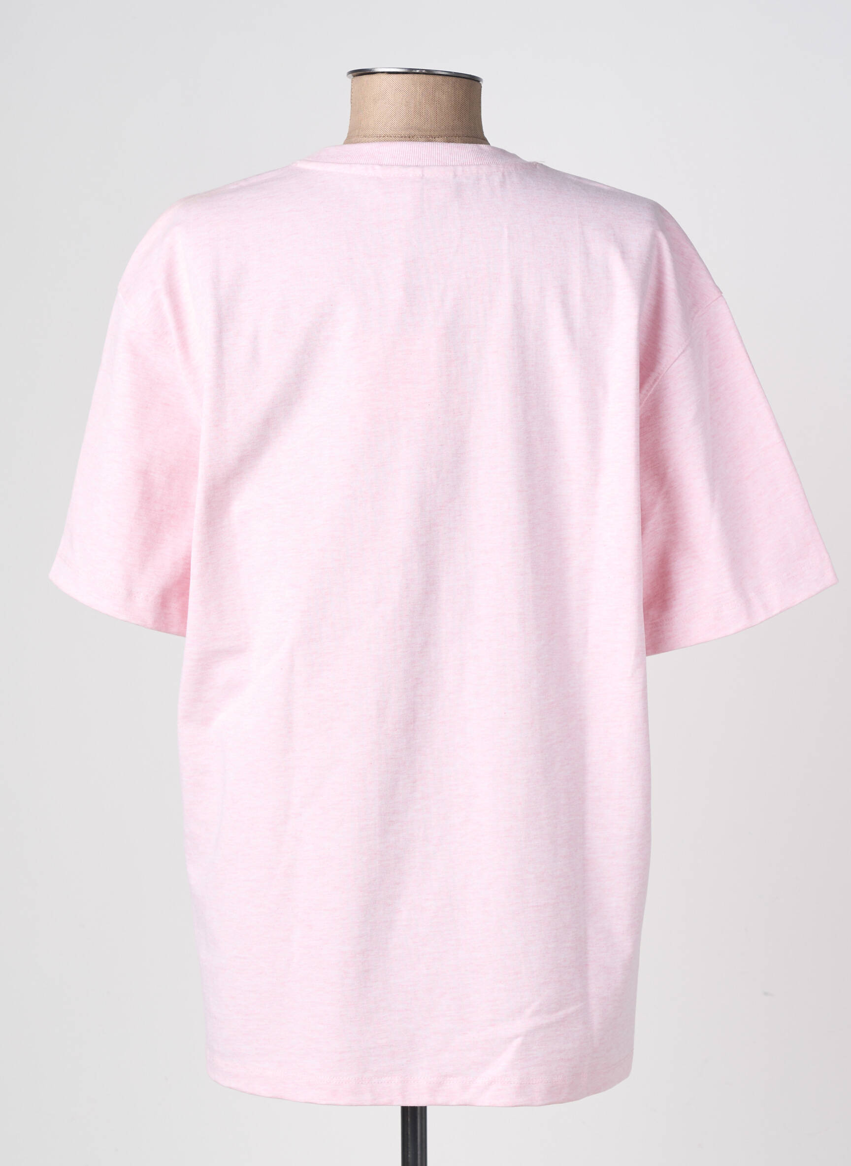 Tricou croială dreaptă mâneci scurte roz GANNI femeie