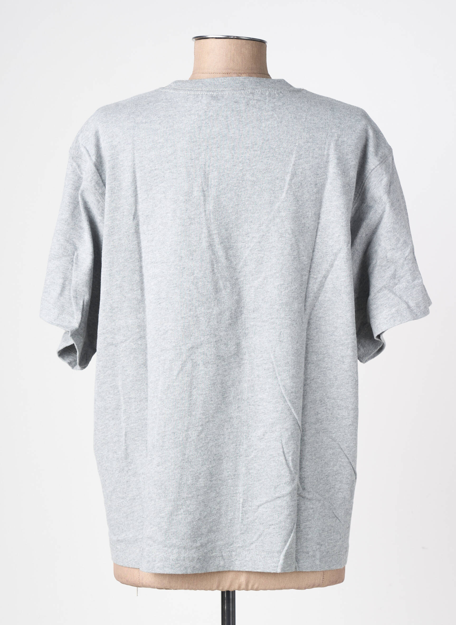 Tricou croială dreaptă mâneci scurte gri LOVE STORIES femeie