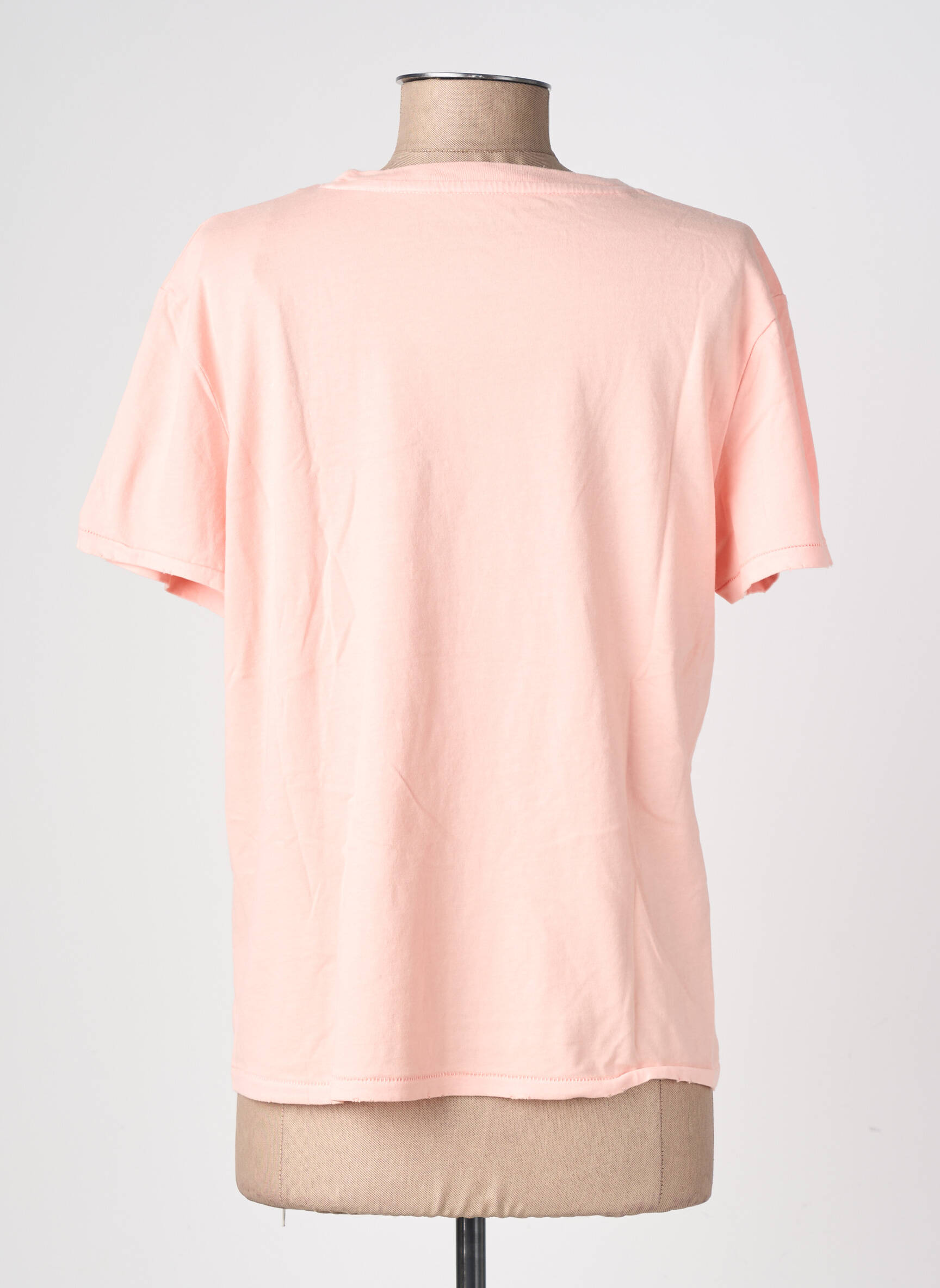 Tricou croială dreaptă mâneci scurte roz NEWTONE femeie