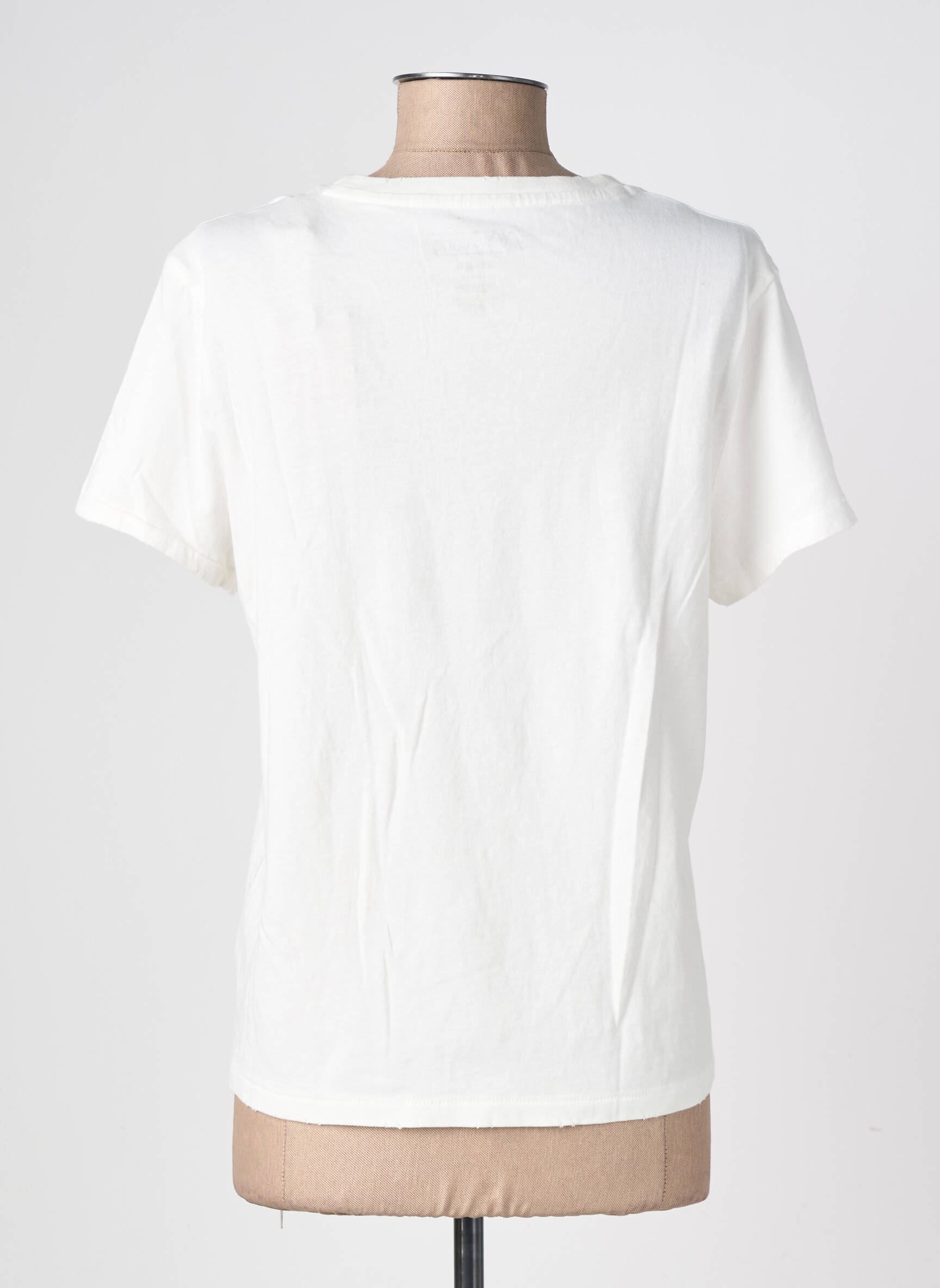 Tricou croială dreaptă mâneci scurte alb NEWTONE femeie