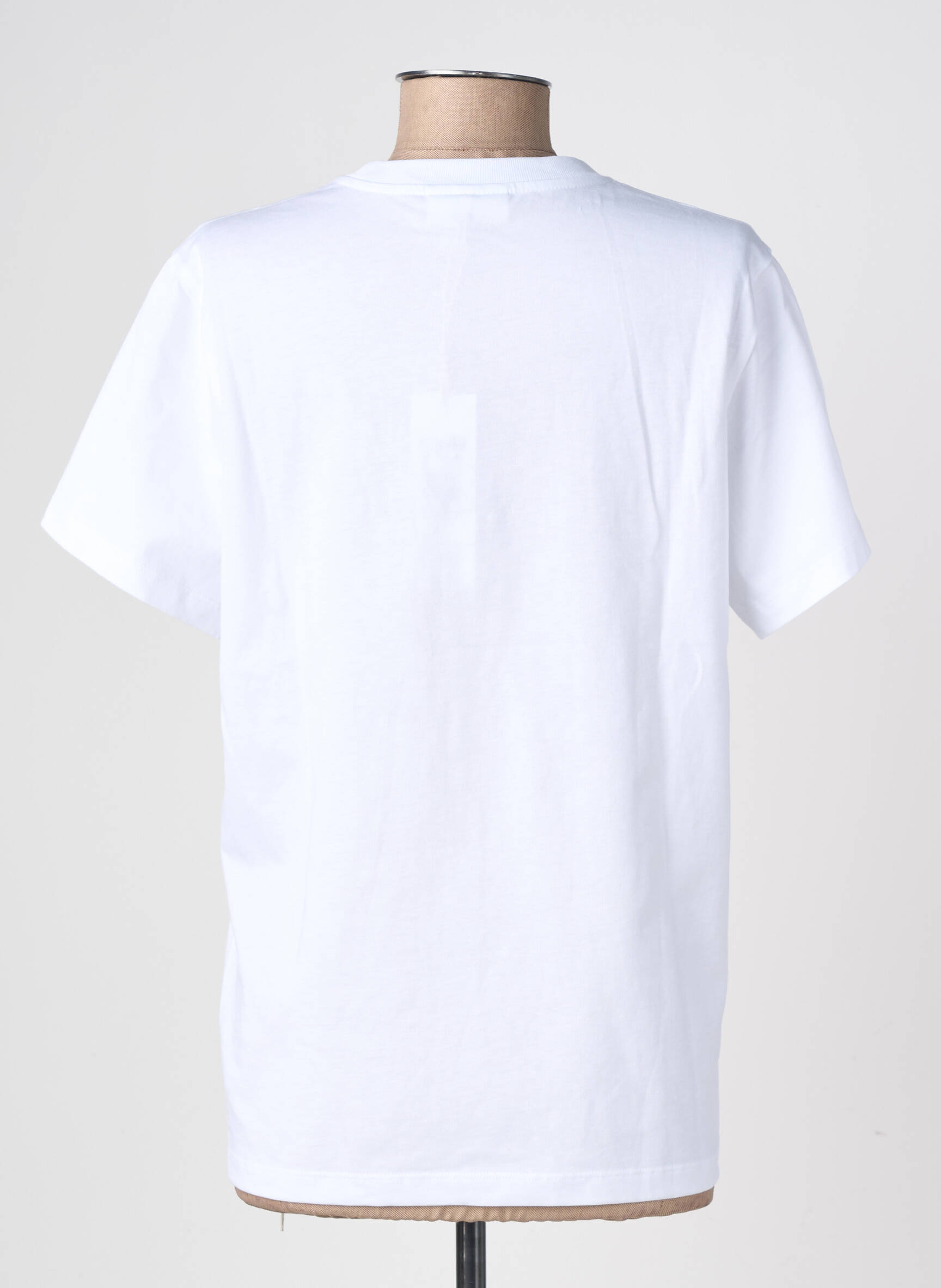 Tricou croială dreaptă mâneci scurte alb GANNI femeie