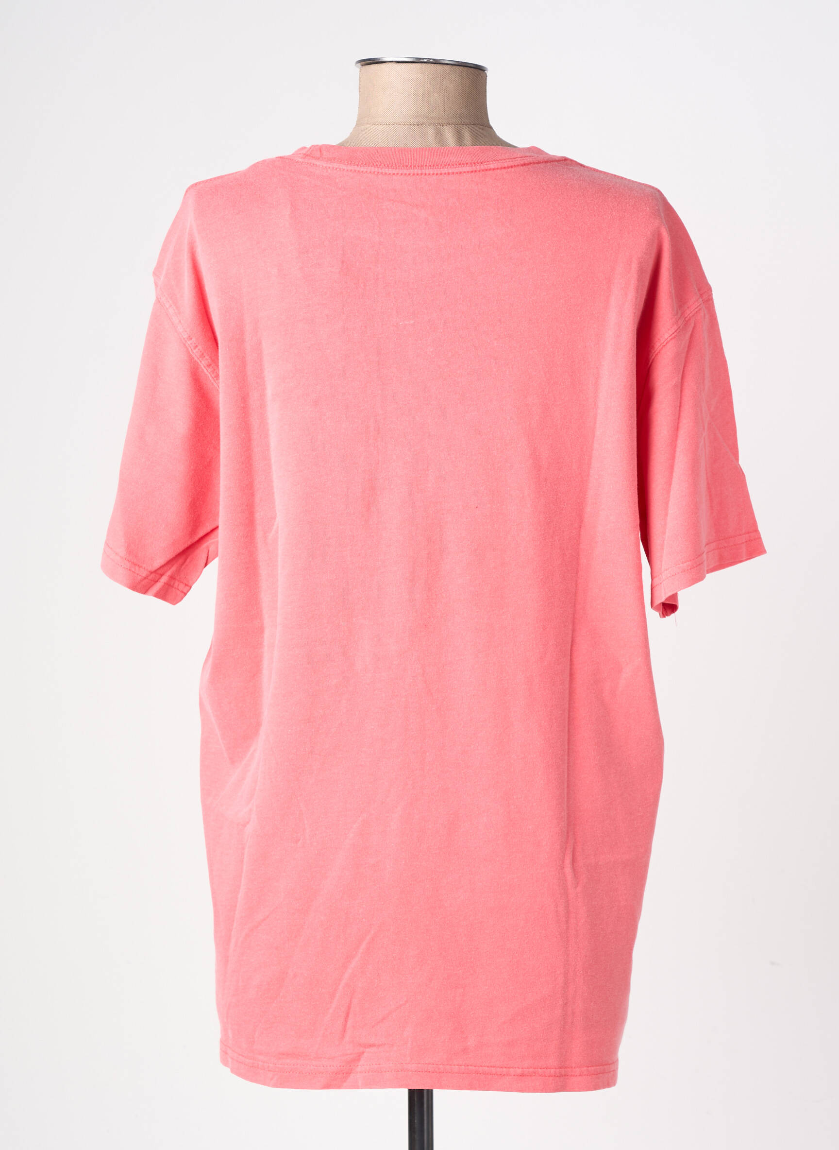 Tricou croială dreaptă mâneci scurte roz NEWTONE femeie