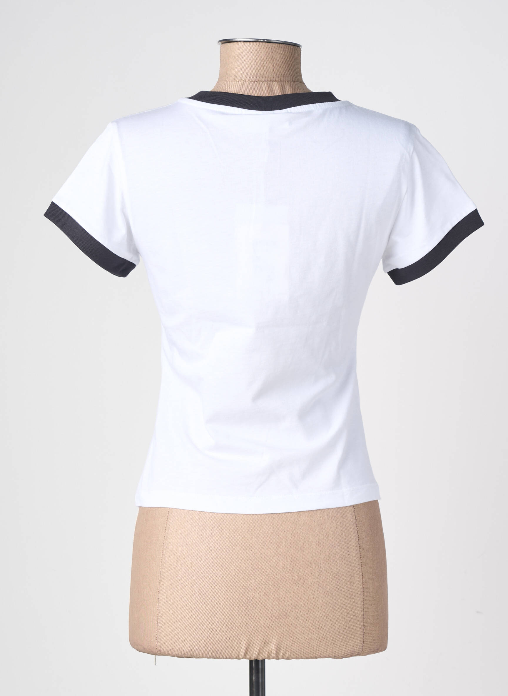 Tricou croială dreaptă mâneci scurte alb GANNI femeie