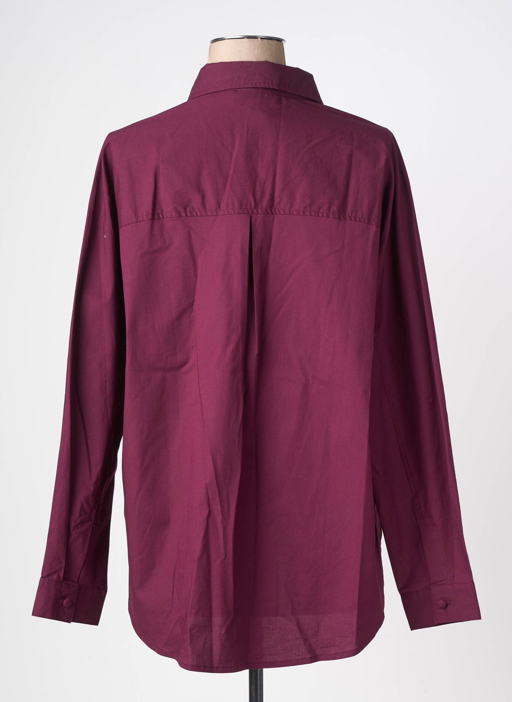 Cămașă țesătură poplin mâneci lungi violet ANDREA LEV femeie