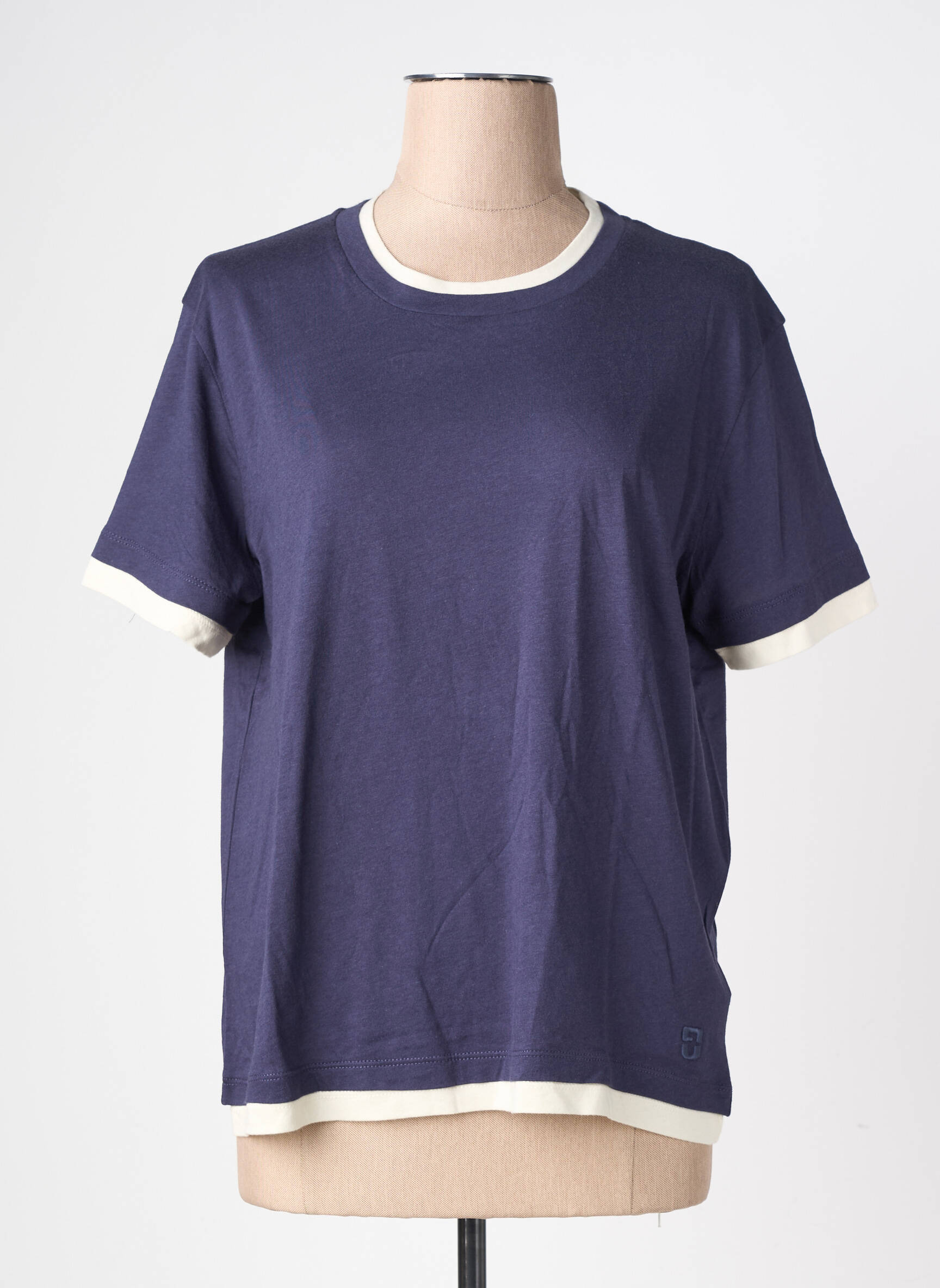 Tricou croială dreaptă mâneci scurte albastru GERARD DAREL femeie