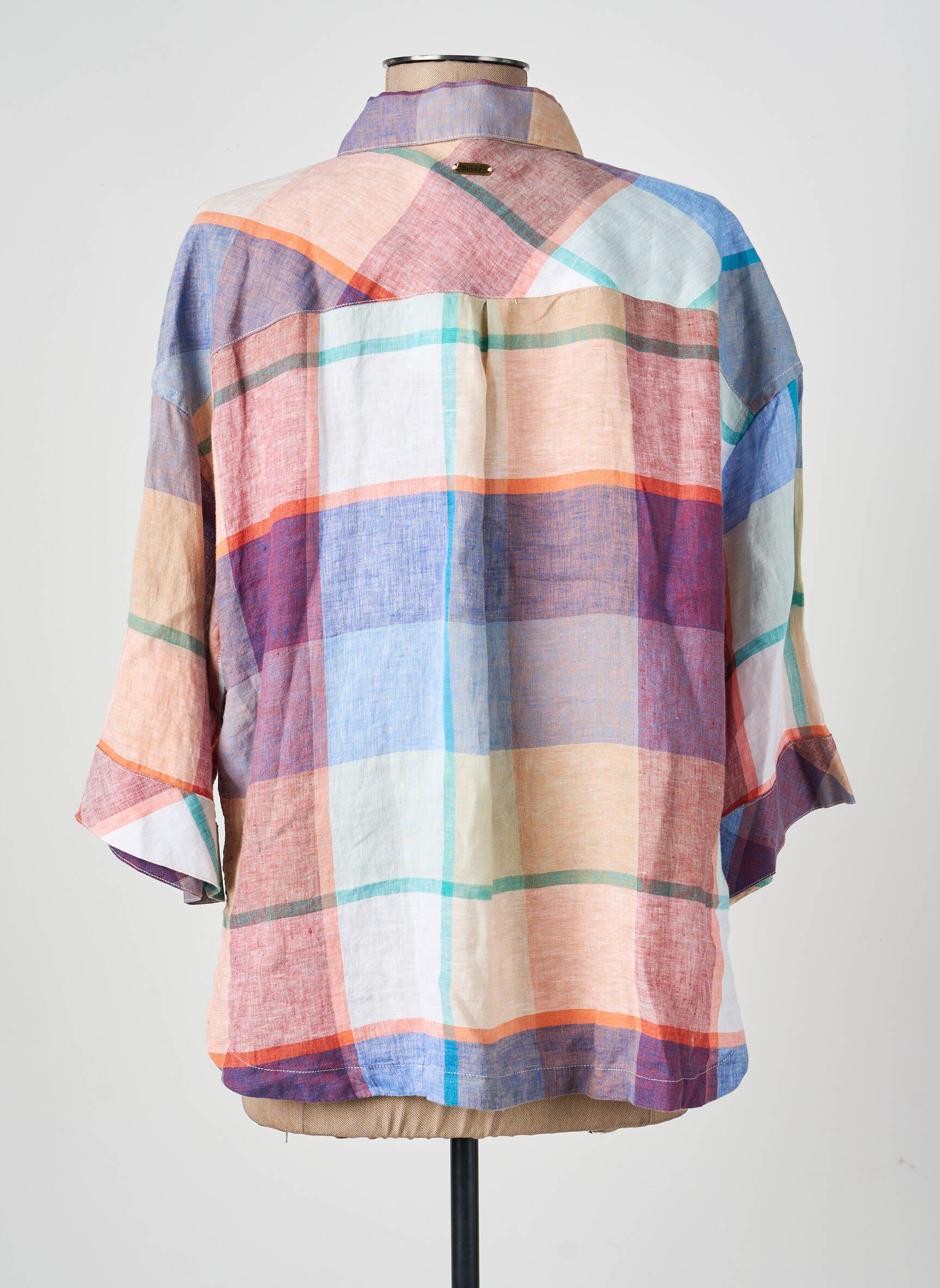 Cămașă țesătură crep mâneci 3/4 portocalie BARBOUR femeie