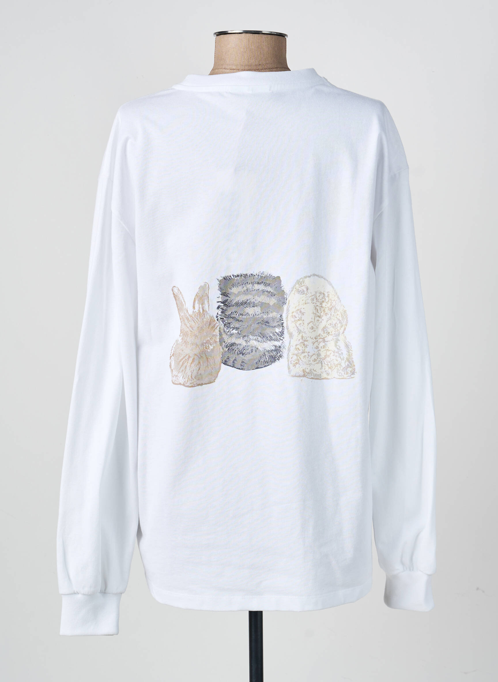 Tricou mâneci lungi mâneci lungi alb GANNI femeie