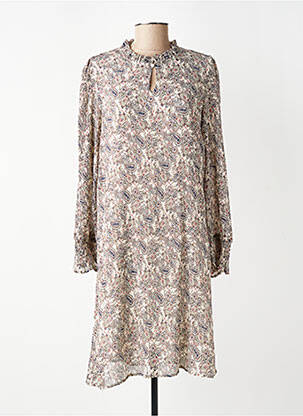 Rochie midi croială fluidă mâneci lungi bej MOLLY BRACKEN femeie