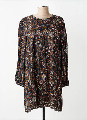 Rochie scurtă croială evazată mâneci lungi negru GRACE & MILA femeie