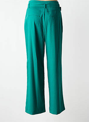 Pantalon drept țesătură crep talie înaltă verde VILA femeie