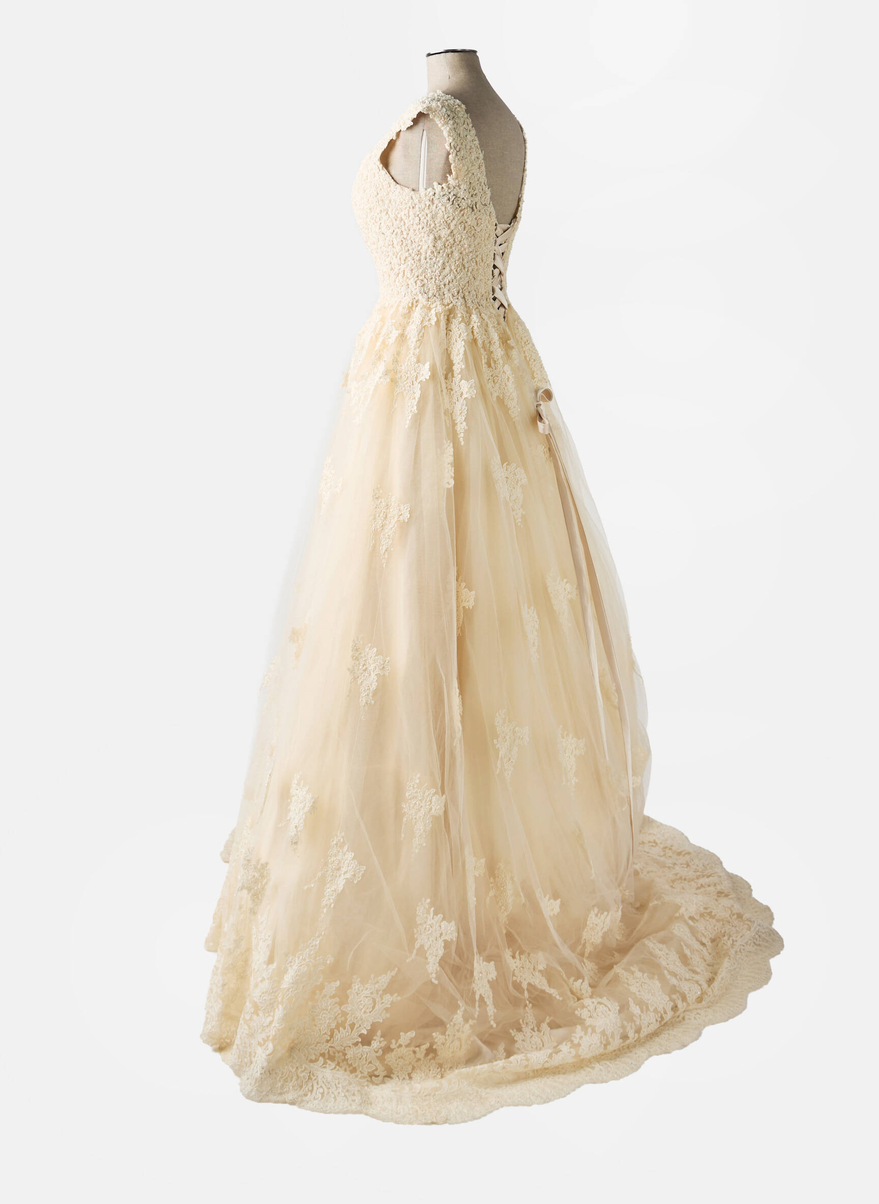 Rochie de mireasă fără mâneci fără mâneci bej PRONUPTIA femeie