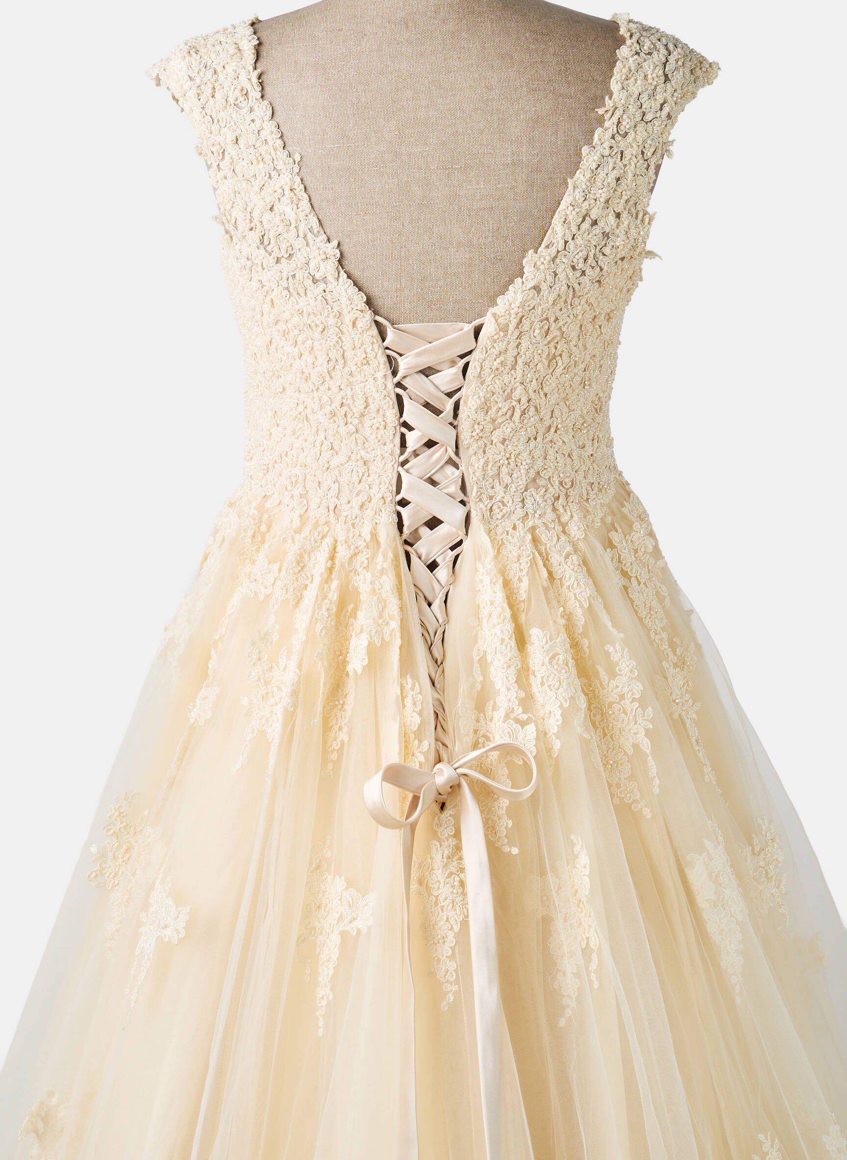 Rochie de mireasă fără mâneci fără mâneci bej PRONUPTIA femeie