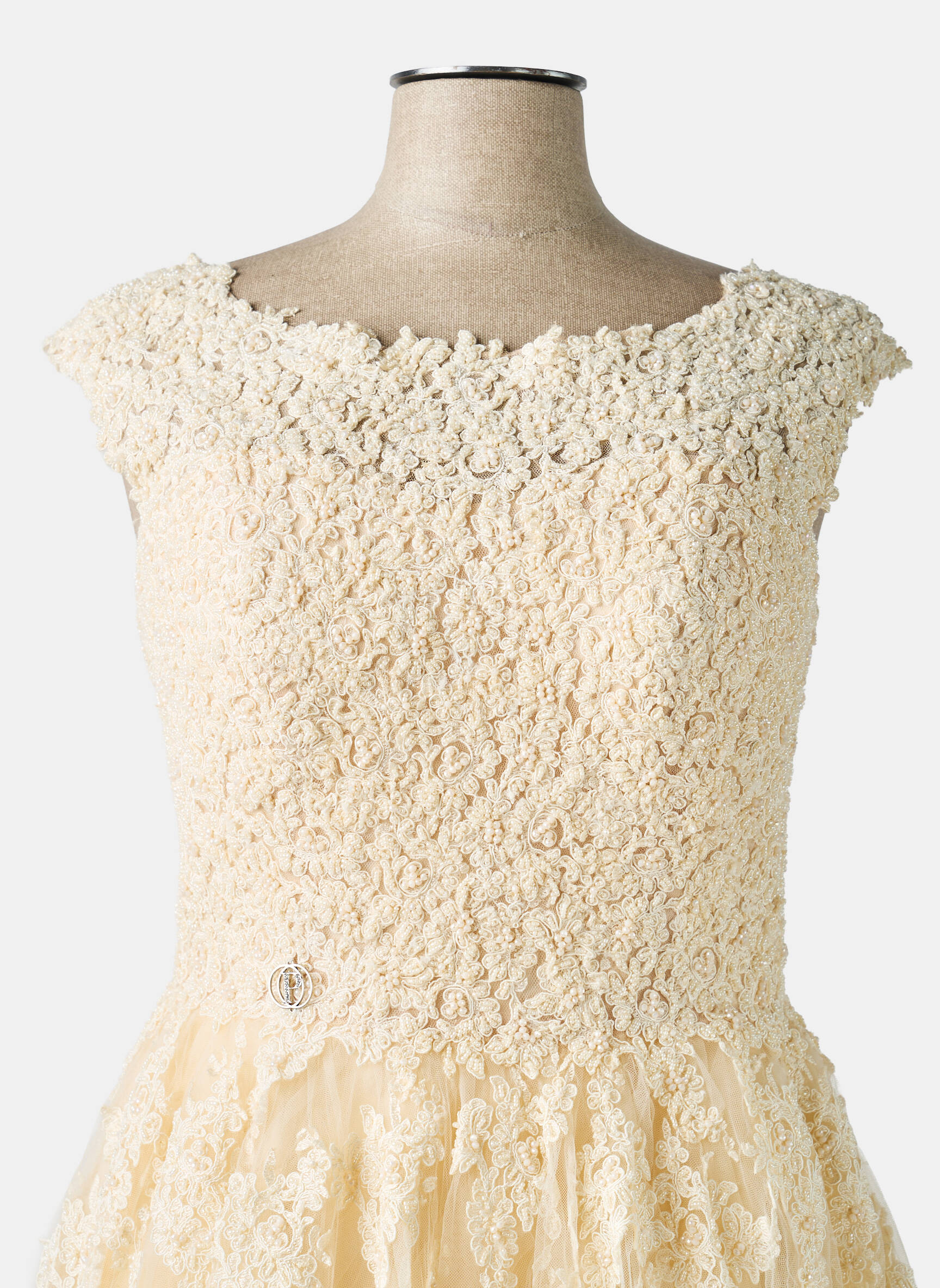 Rochie de mireasă fără mâneci fără mâneci bej PRONUPTIA femeie