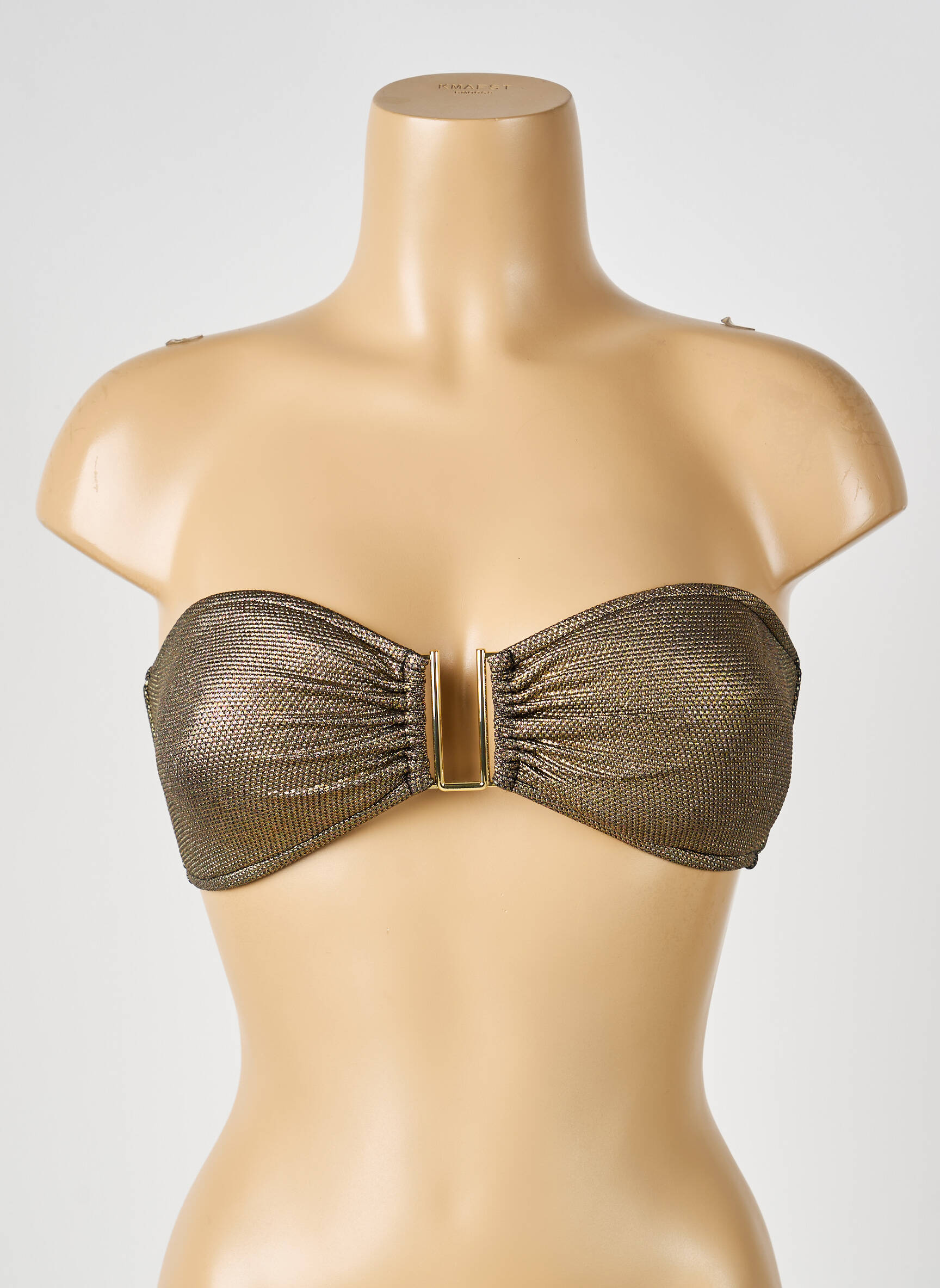 Sutien de costum de baie elasticitate top bentiță auriu BELIZA femeie