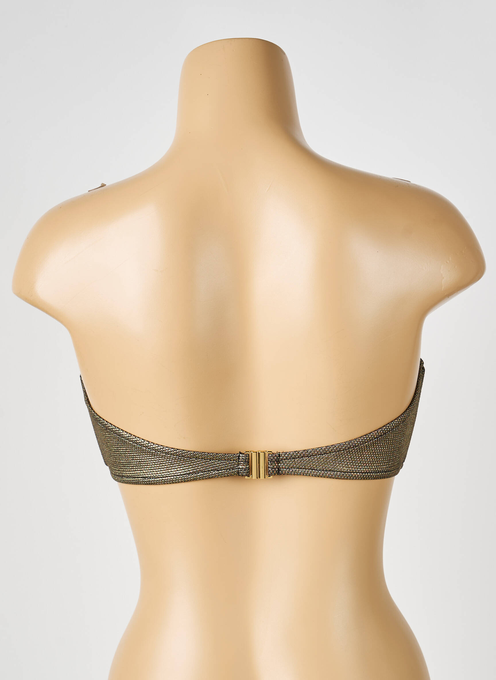 Sutien de costum de baie elasticitate top bentiță auriu BELIZA femeie