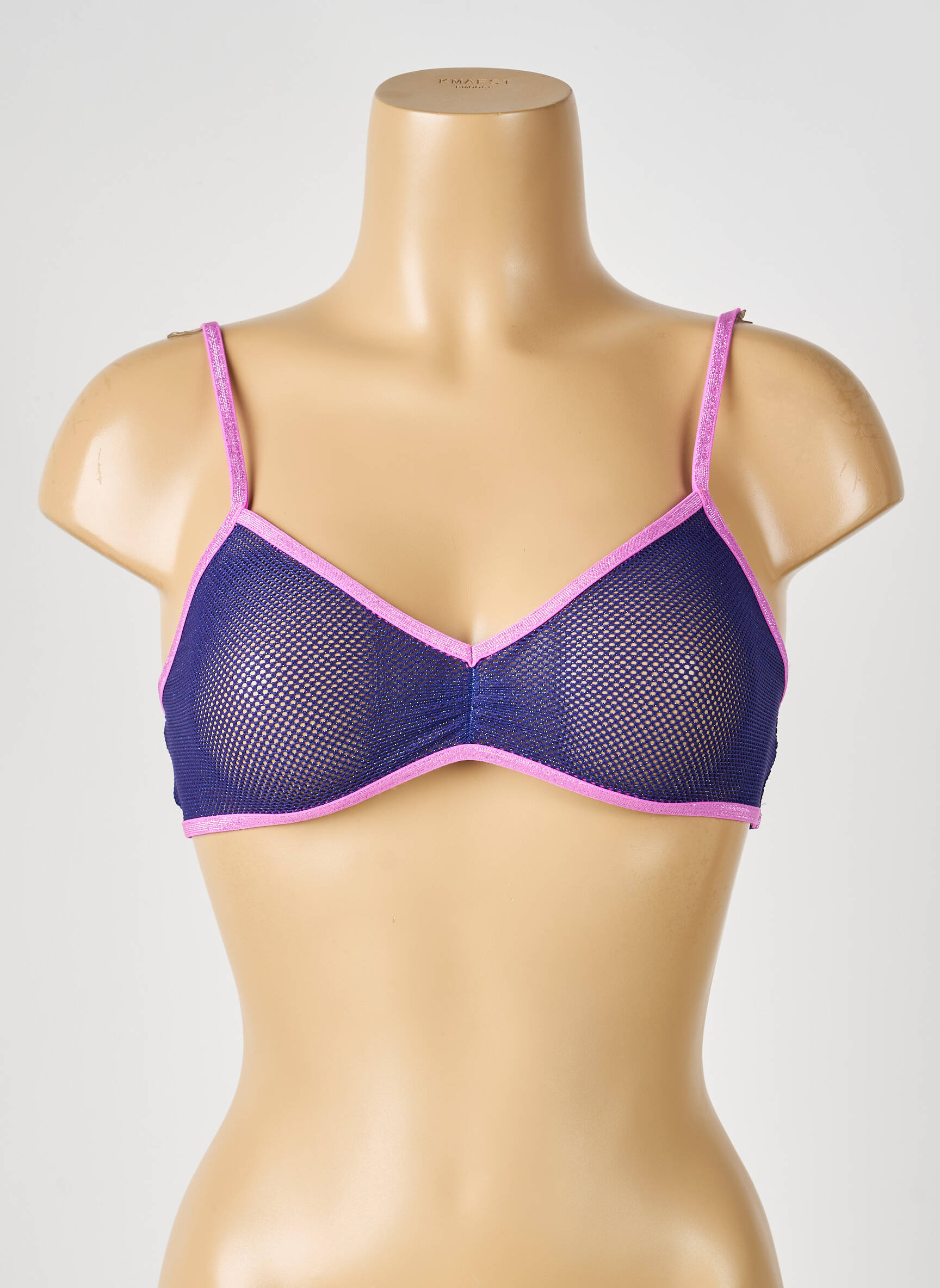 Sutien efect material satinat sutiene albastru LA NOUVELLE femeie