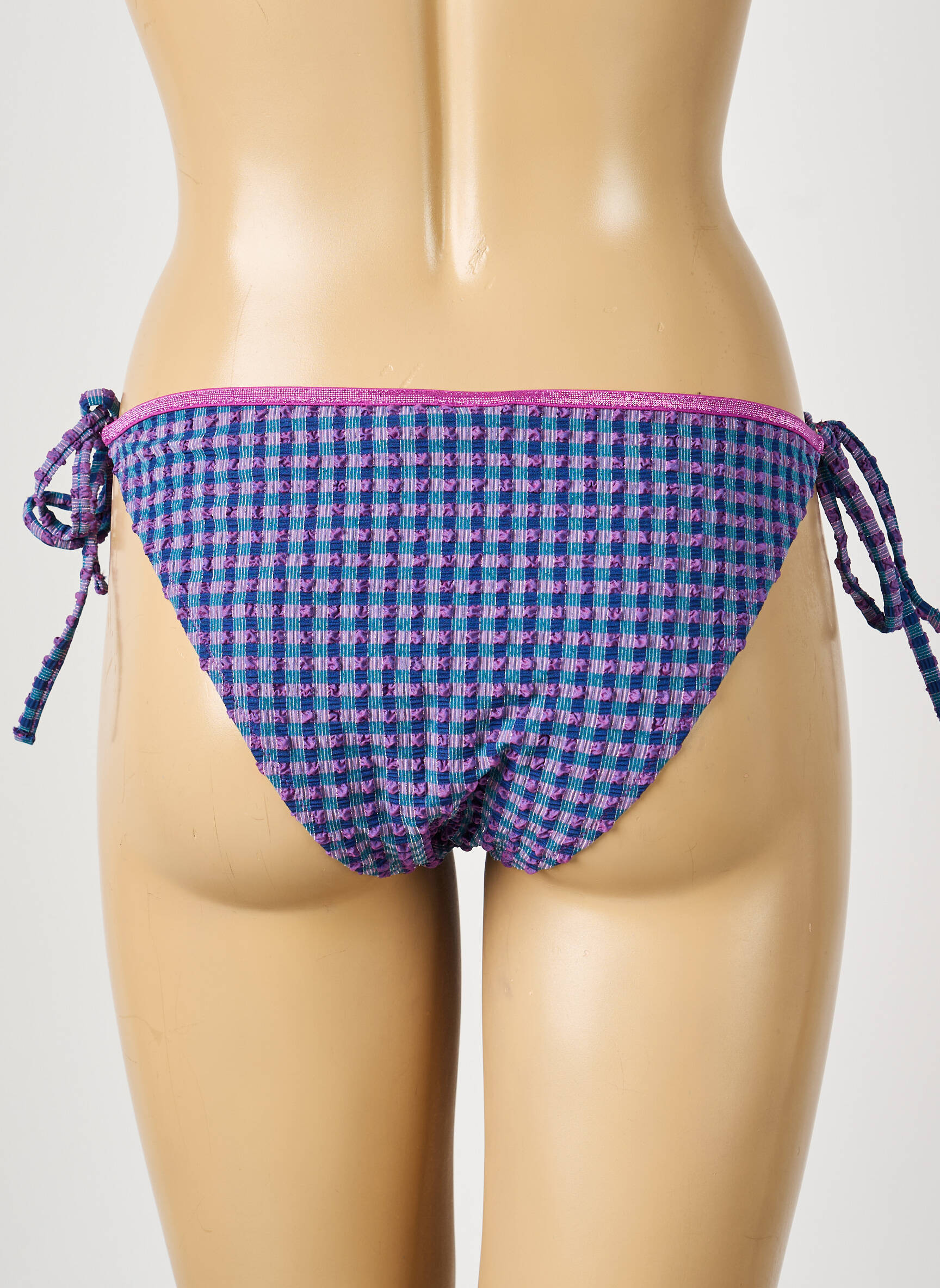 Chiloți de baie efect material satinat bikini violet LA NOUVELLE femeie