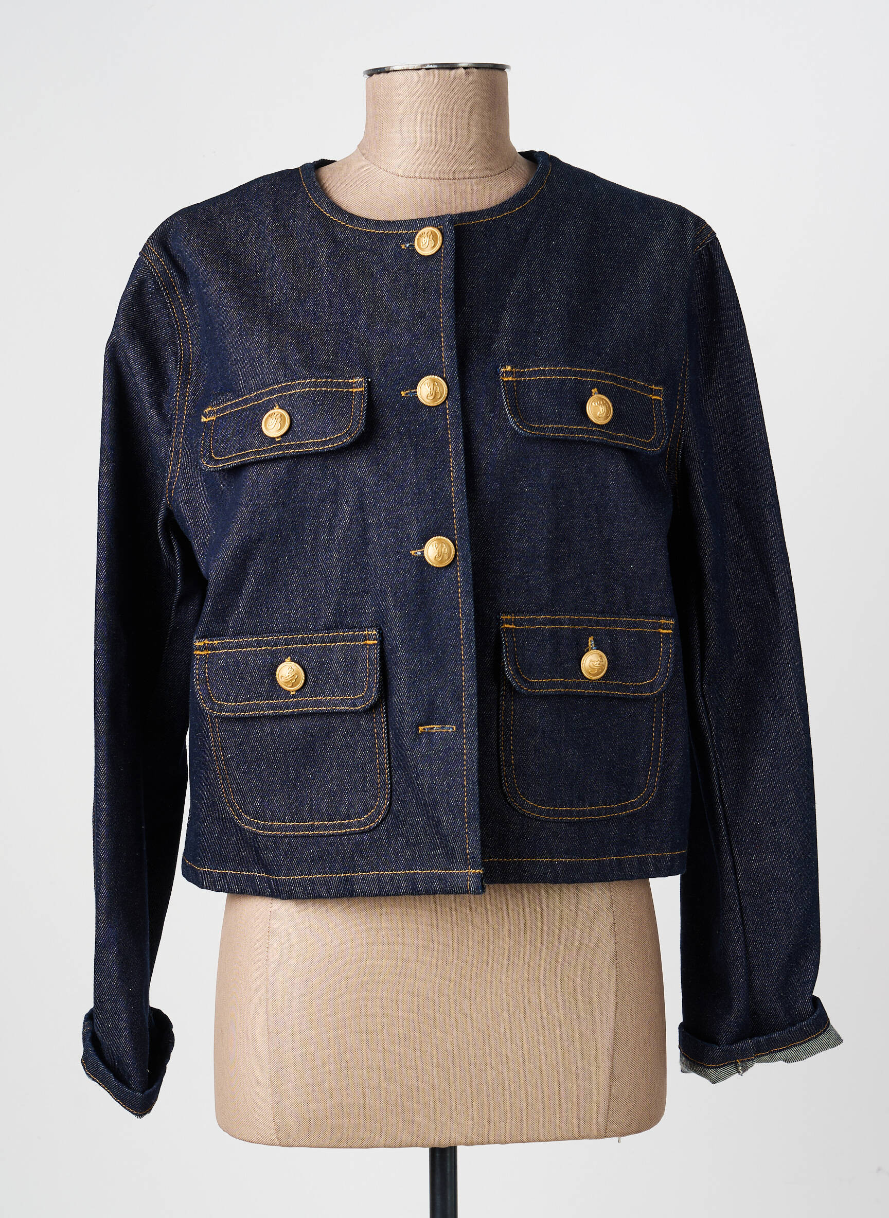 Jachete casual guler rotund albastru VANESSA BRUNO femeie