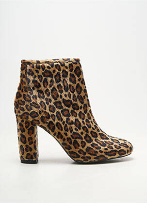 Botine/ghete vârf rotund toc de 7 la 9 cm maro VANESSA WU femeie
