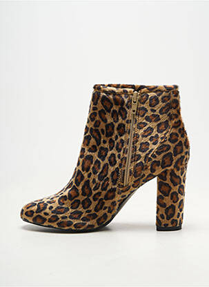 Botine/ghete vârf rotund toc de 7 la 9 cm maro VANESSA WU femeie