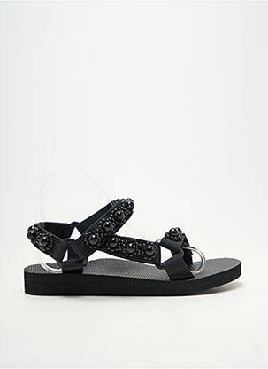 Sandale/pantofi decupați vârf deschis toc plat până la 3 cm negru ARIZONA LOVE femeie
