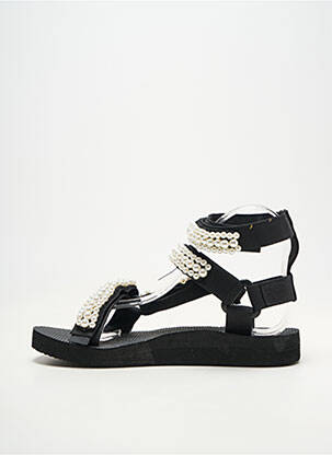Sandale/pantofi decupați vârf deschis toc plat până la 3 cm negru ARIZONA LOVE femeie