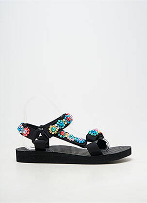 Sandale/pantofi decupați vârf deschis toc plat până la 3 cm negru ARIZONA LOVE femeie