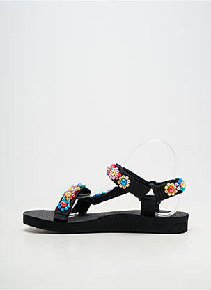 Sandale/pantofi decupați vârf deschis toc plat până la 3 cm negru ARIZONA LOVE femeie
