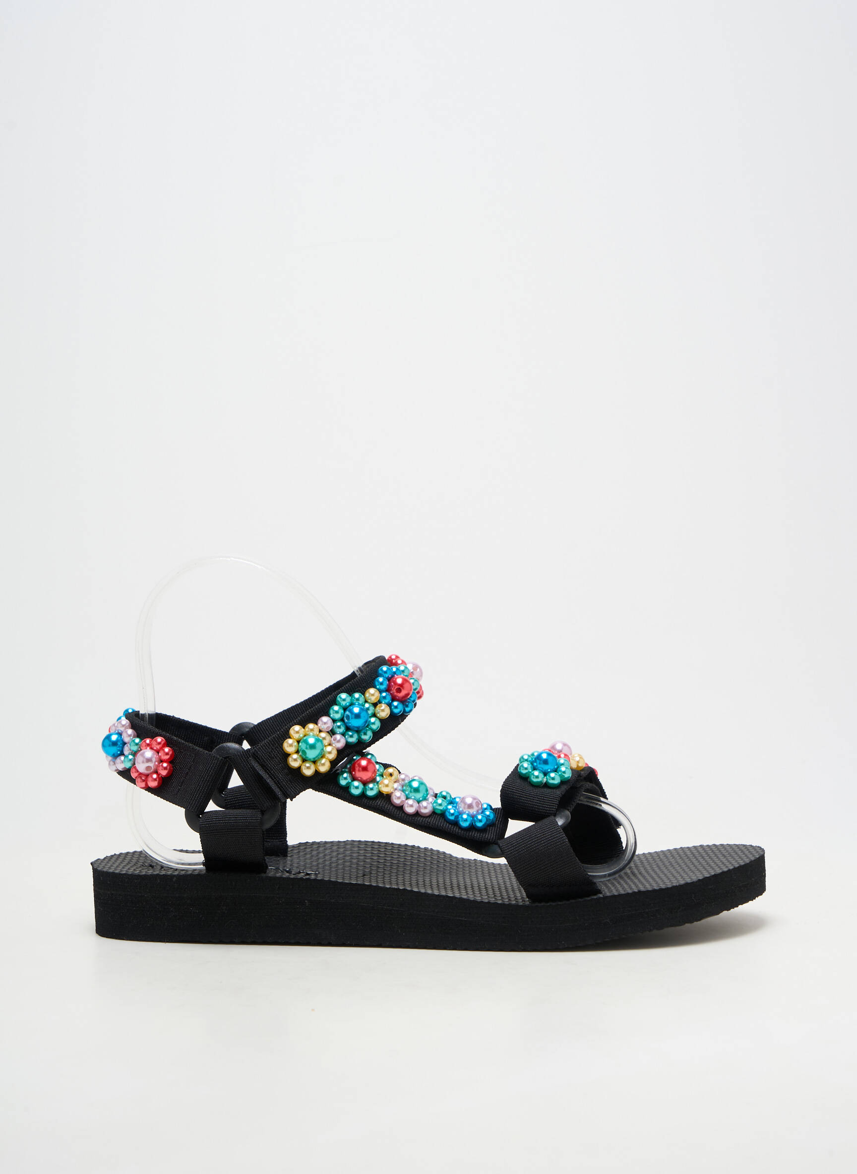 Sandale/pantofi decupați vârf deschis toc plat până la 3 cm negru ARIZONA LOVE femeie