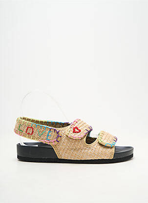 Sandale/pantofi decupați vârf deschis toc plat până la 3 cm bej ARIZONA LOVE femeie