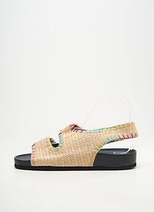 Sandale/pantofi decupați vârf deschis toc plat până la 3 cm bej ARIZONA LOVE femeie