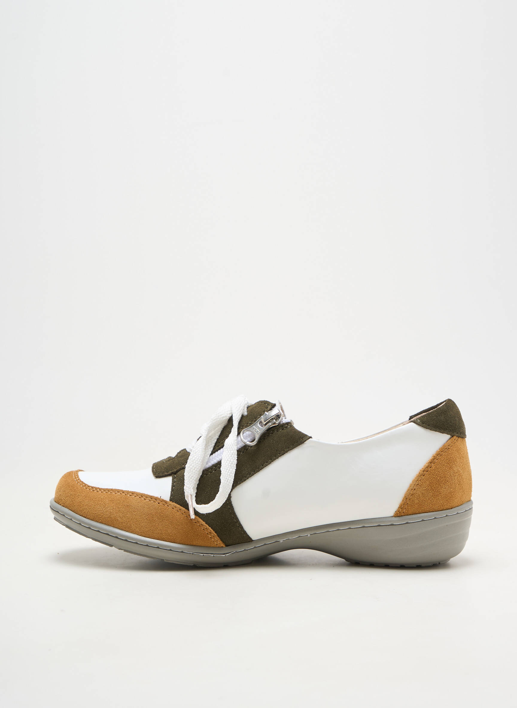 Adidași material neted toc plat până la 3 cm alb OTTILIA femeie