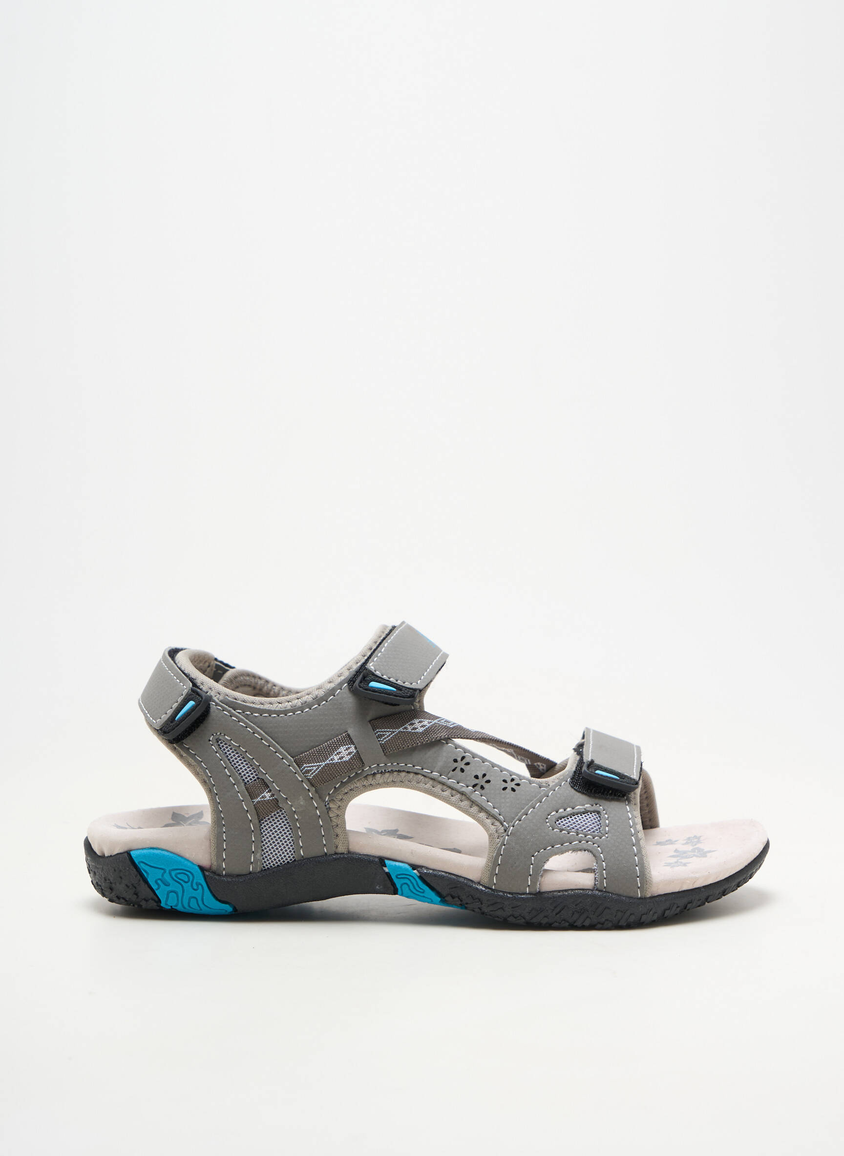 Sandale/pantofi decupați material neted toc plat până la 3 cm gri ALTEX femeie