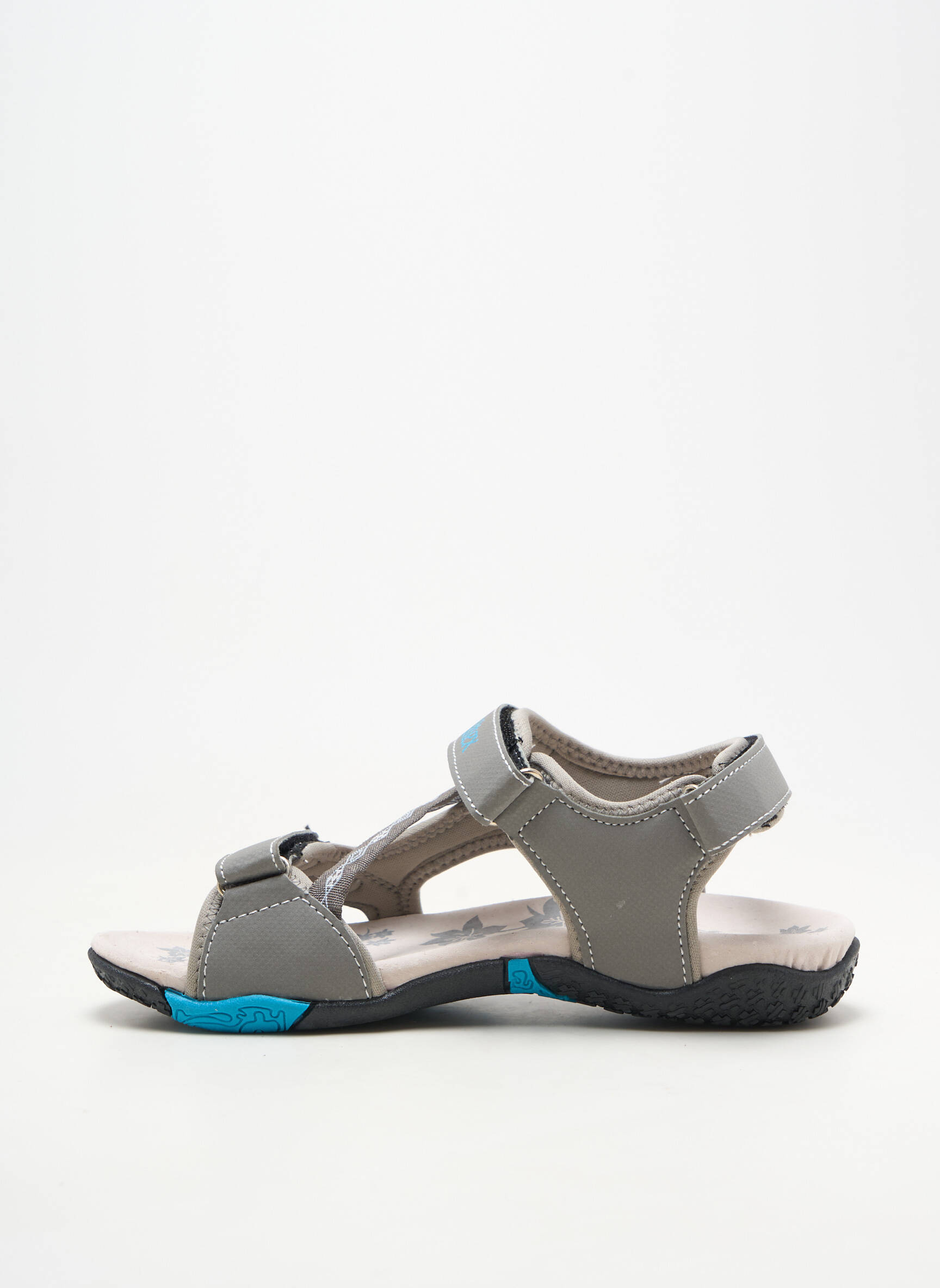 Sandale/pantofi decupați material neted toc plat până la 3 cm gri ALTEX femeie