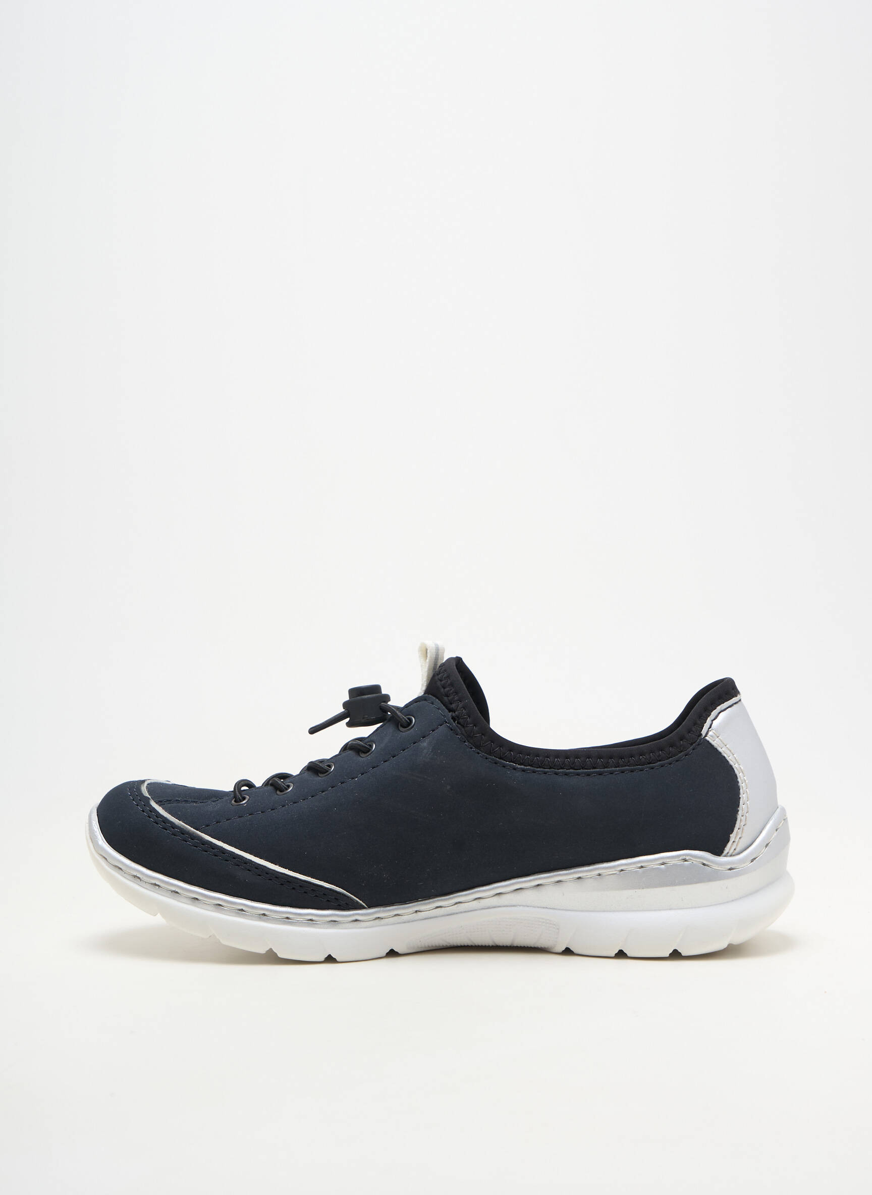 Adidași închidere elastică toc plat până la 3 cm negru RIEKER femeie