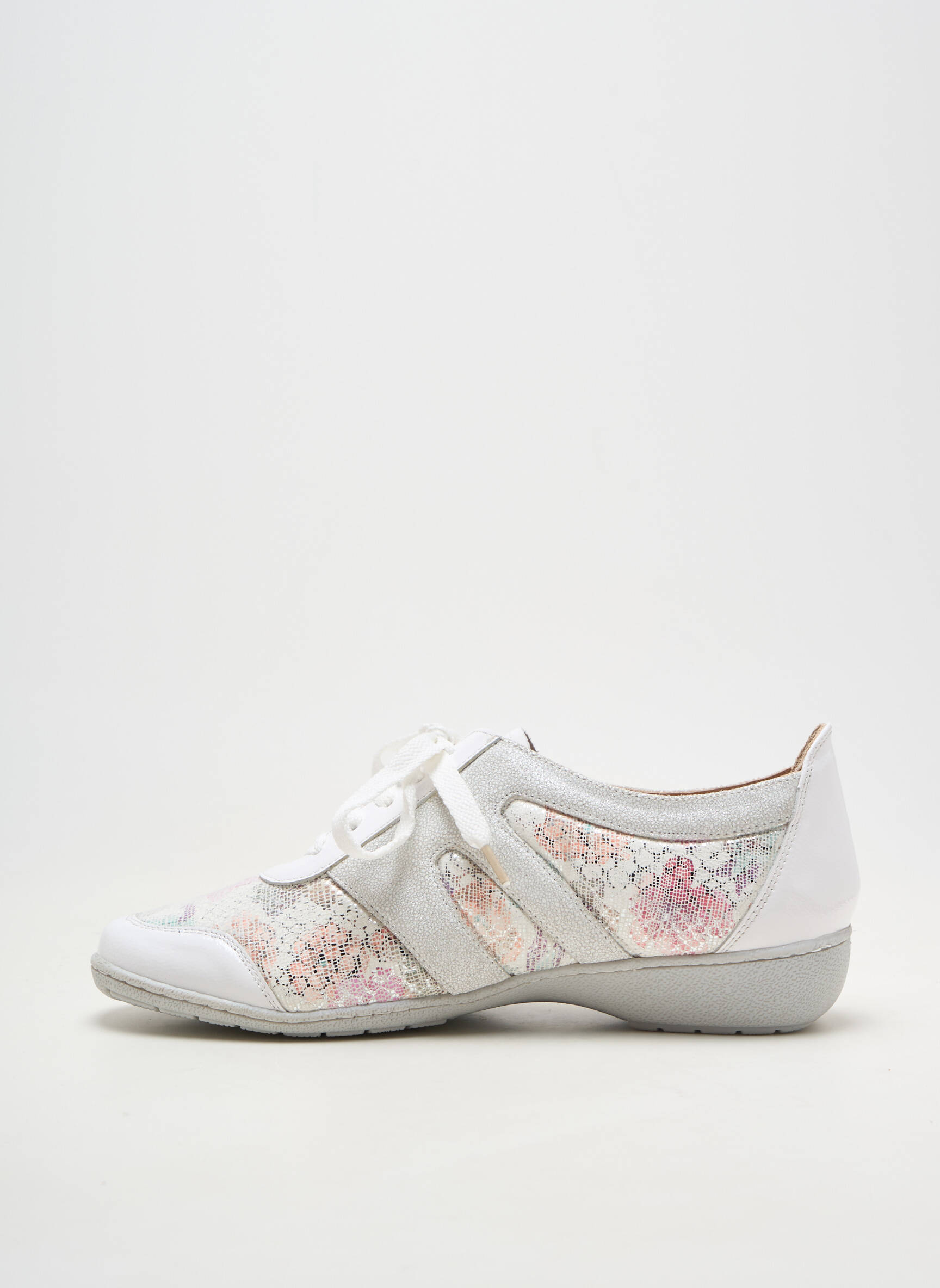 Adidași material neted toc plat până la 3 cm alb OTTILIA femeie