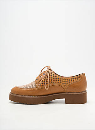 Derby-uri material neted toc de 4 la 6 cm maro EMILIE KARSTON femeie